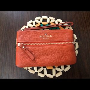 Kate Spade Orange Wallet Geometric Design